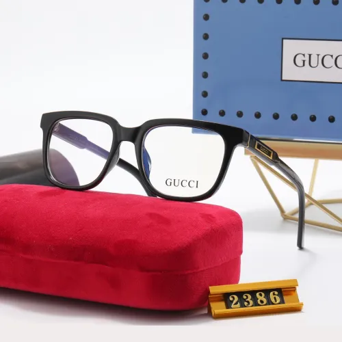 GUCCI Blue PC Clear AC Women's Outdoor Square Sunglasses