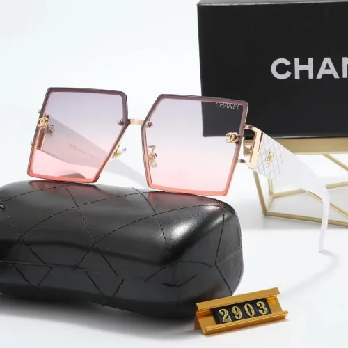 CHANEL Champagne PC Multi AC Women's Outdoor Trendy Sunglasses