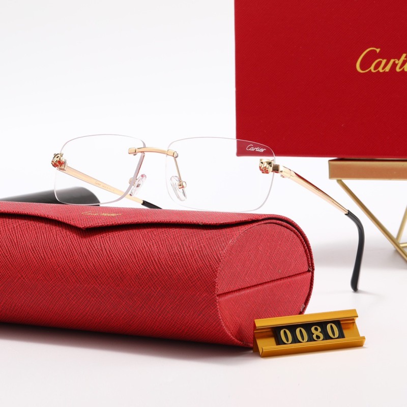 Cartier Champagne PC Multi AC Women's Outdoor Rectangle Sunglasses
