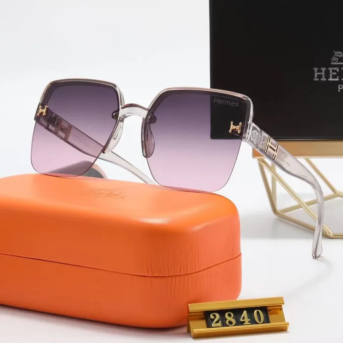 HERMES Champagne PC Multi AC Women's Outdoor Rimless Sunglasses