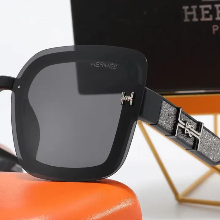 HERMES S Black PC Multi AC Women's Outdoor Fashion Sunglasses