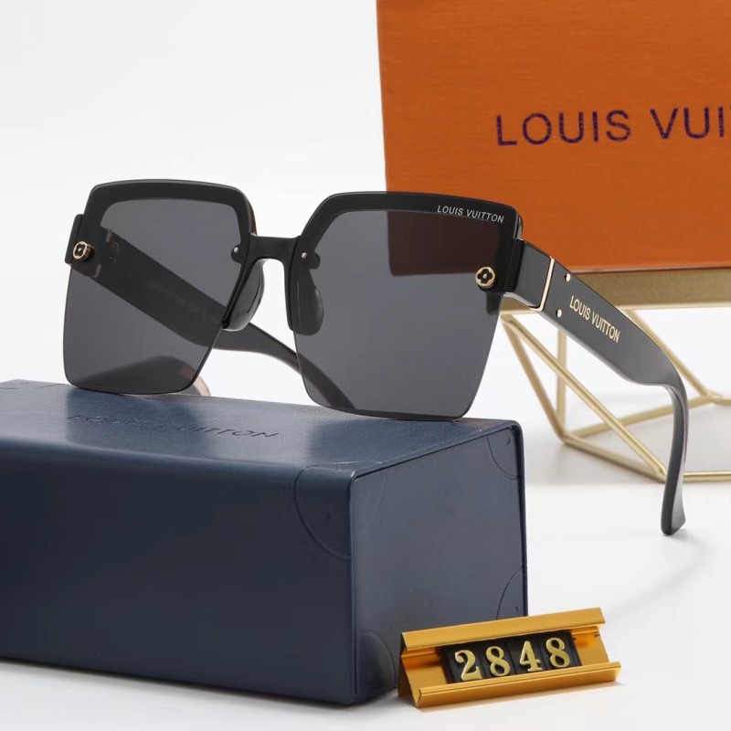 LOUIS VUITTON S Black PC Multi AC Women's Outdoor Square Sunglasses