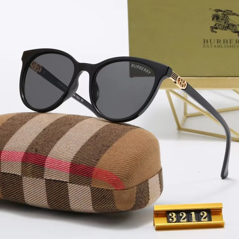 BURBERRY S Black PC Multi AC Women's Outdoor Cat Eye Sunglasses