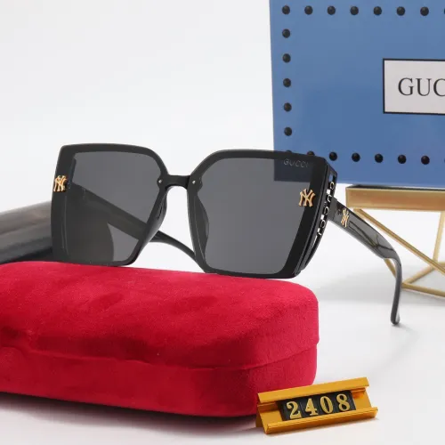 GUCCI S Black PC Multi AC Women's Outdoor Oersized Sunglasses