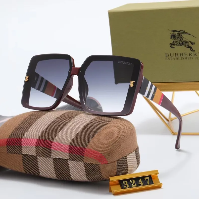 BURBERRY S Black PC Multi AC Women's Outdoor Oersized Sunglasses