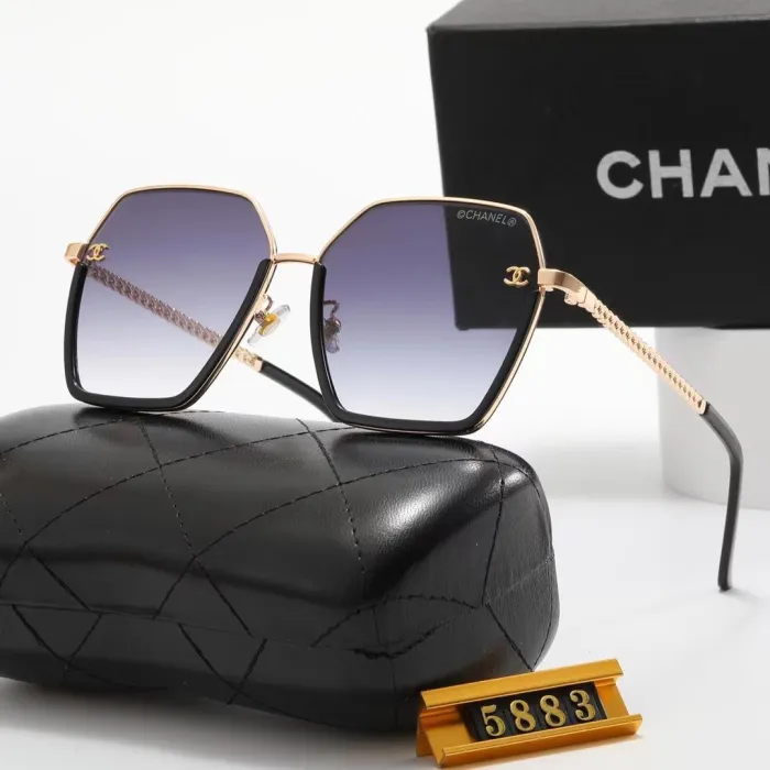 CHANEL Champagne PC Multi AC Women's Outdoor Trendy Sunglasses