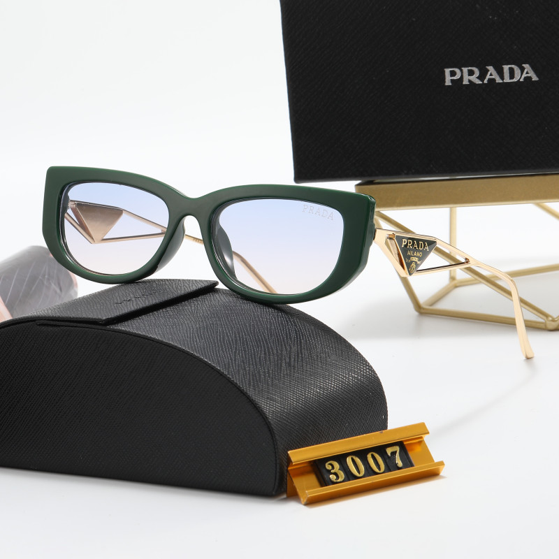 PRADA S Black PC Multi AC Women's Outdoor Cat Eye Sunglasses