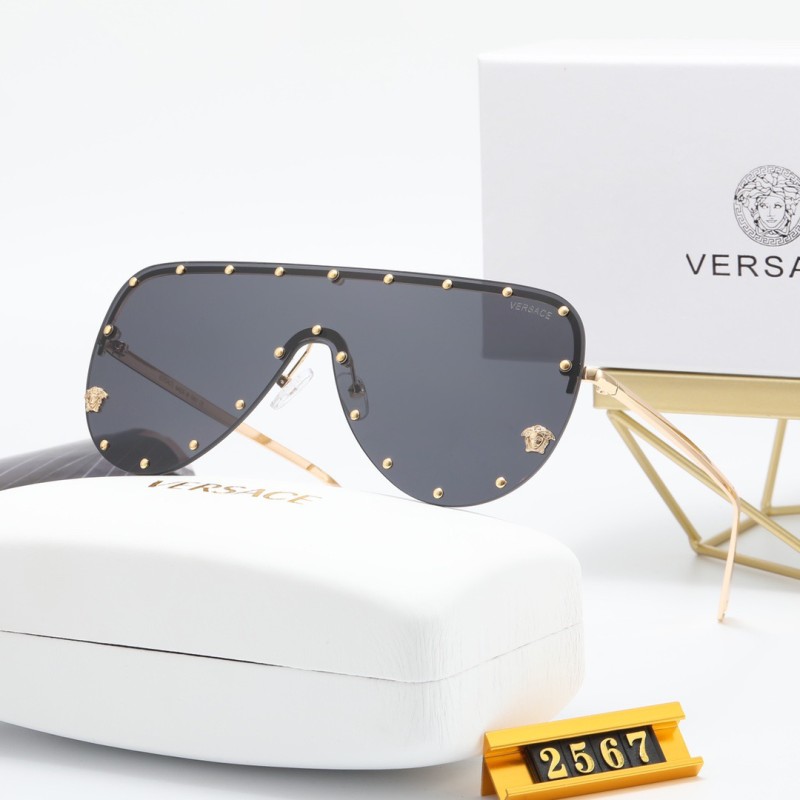 VERSACE Champagne PC Multi AC Women's Outdoor Rimless Sunglasses