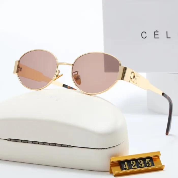 CELINE Champagne PC Multi AC Women's Outdoor Retro Sunglasses
