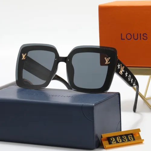 LOUIS VUITTON S Black PC Multi AC Women's Outdoor Square Sunglasses