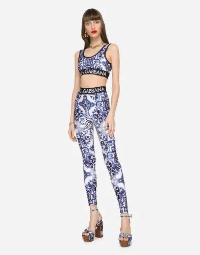 D&G Light Blue Digital Print One Piece DOT Backless Spandex/Polyester Printed Sunmmer Female Adult Holiday