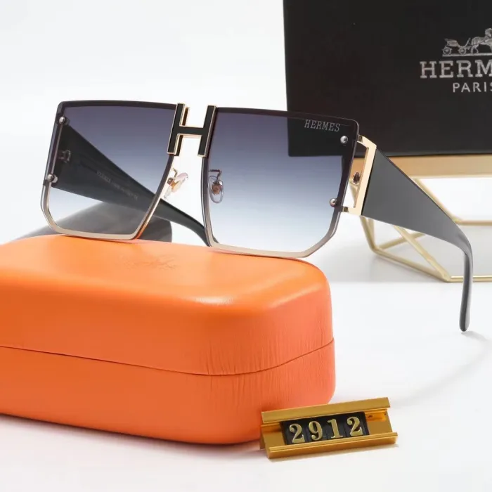 HERMES S Black PC Multi AC Women's Outdoor Oersized Sunglasses