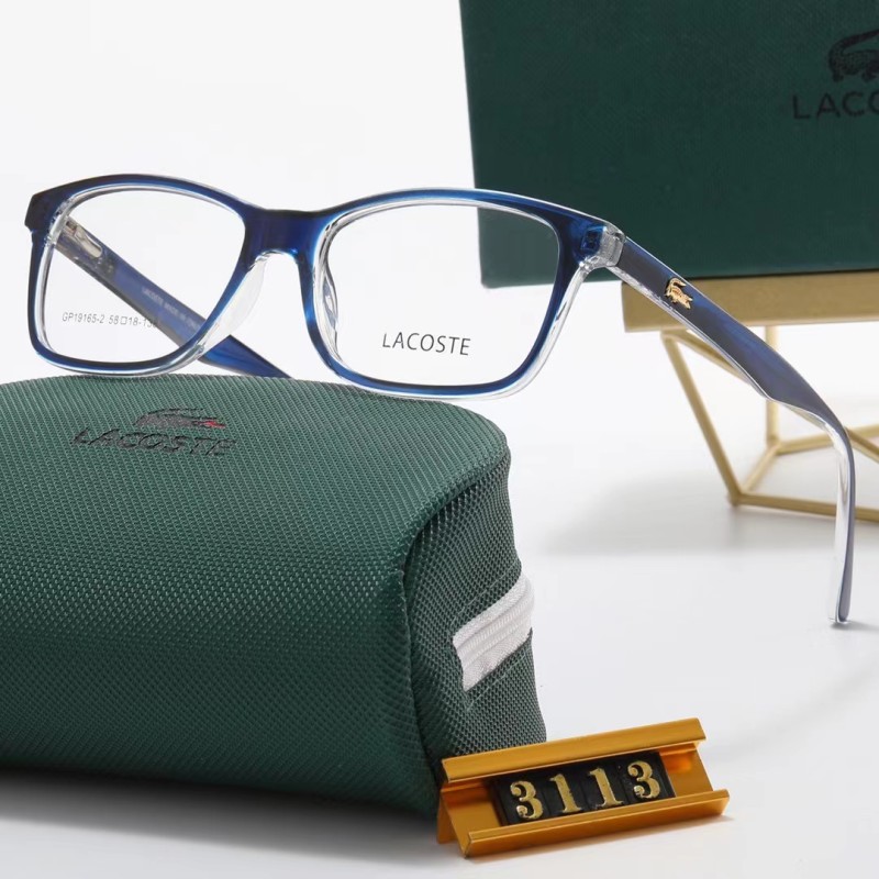 LACOSTE S Black PC Clear AC Women's Outdoor Rectangle Sunglasses