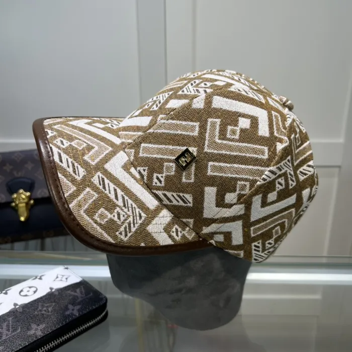FENDI Yellow Casual Vintage Cotton Women's Adult Embossed Cap