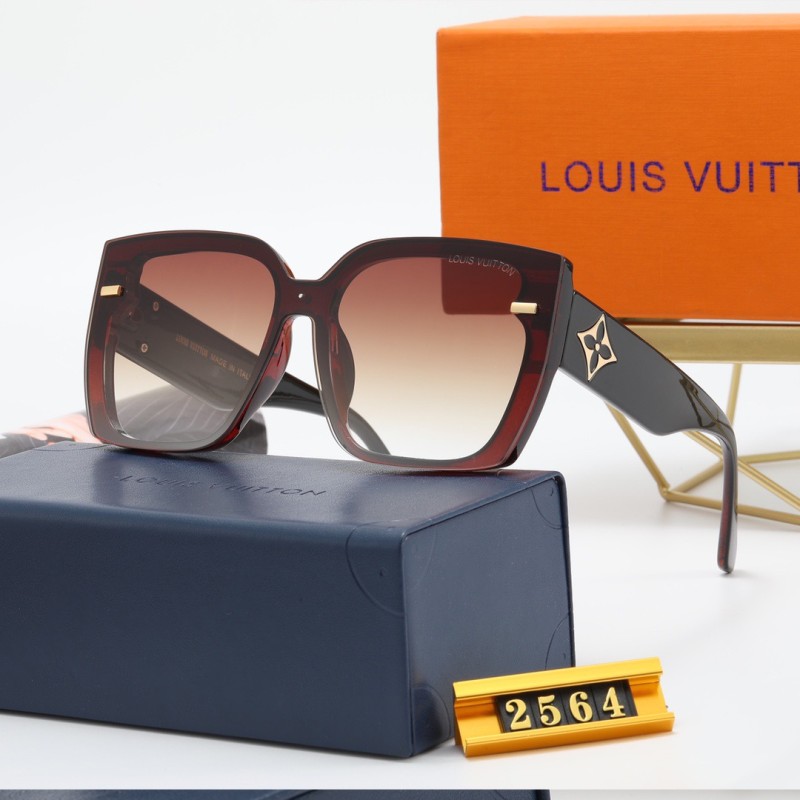 LOUIS VUITTON S Black PC Multi AC Women's Outdoor Square Sunglasses