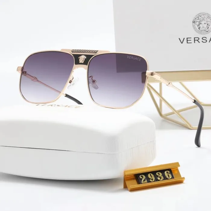 VERSACE Champagne PC Multi AC Women's Outdoor Square Sunglasses