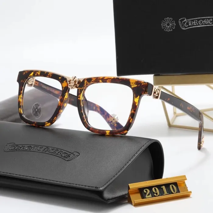 Chrome Hearts S Black PC Clear AC Women's Outdoor Square Sunglasses