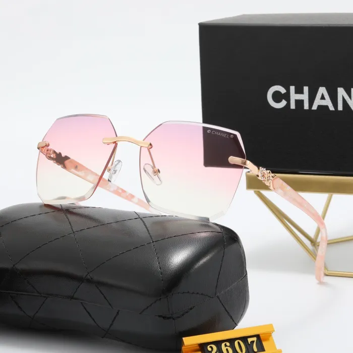 CHANEL Champagne PC Multi AC Women's Outdoor Rimless Sunglasses