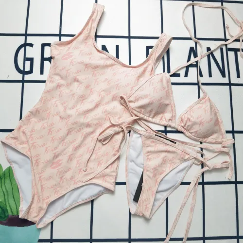 FENDI Pink Digital Print One Piece DOT Backless Spandex/Polyester Printed Sunmmer Female Adult Holiday