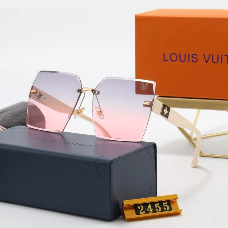 LOUIS VUITTON S Black PC Multi AC Women's Outdoor Rimless Sunglasses