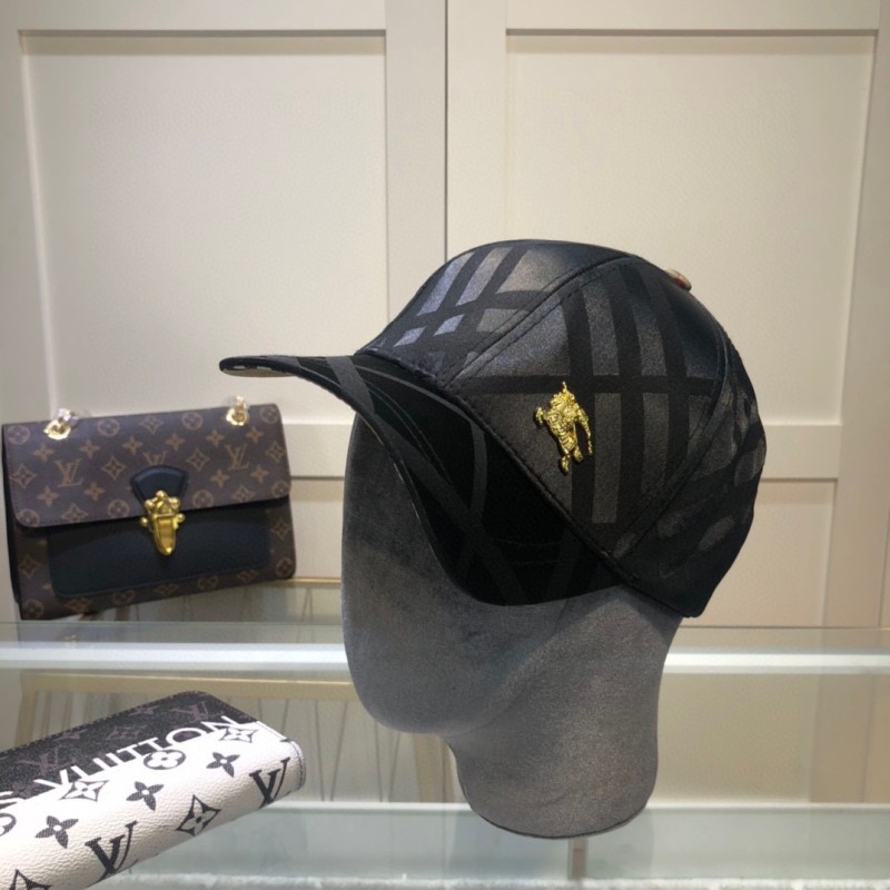 BURBERRY Black Outdoor Hip hop Fur Women's Adult Solid Cap
