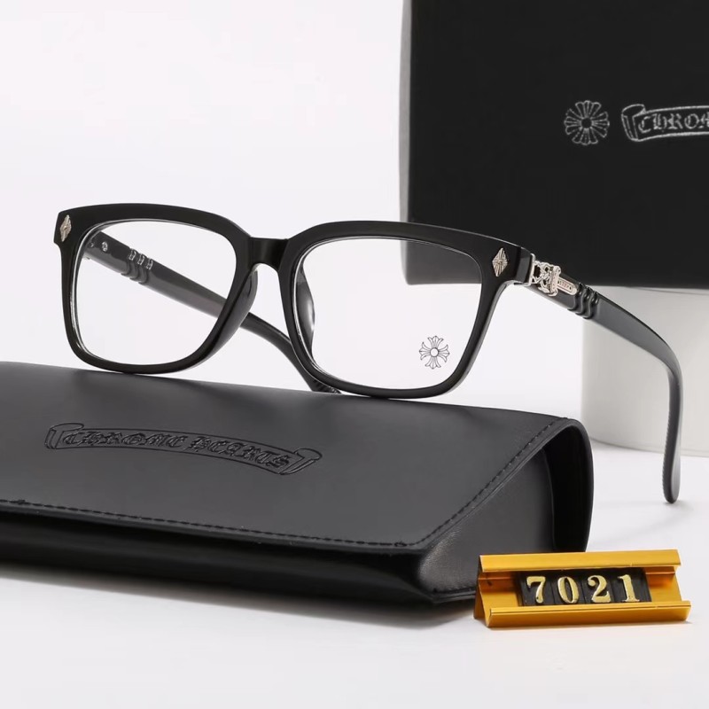 Chrome Hearts S Black PC Clear AC Women's Outdoor Square Sunglasses