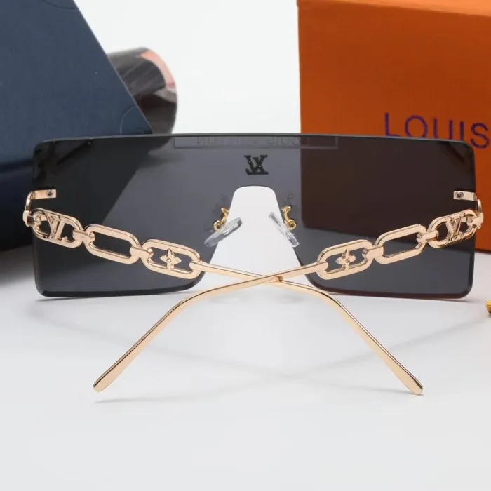 LOUIS VUITTON Champagne PC Multi AC Women's Outdoor Rimless Sunglasses