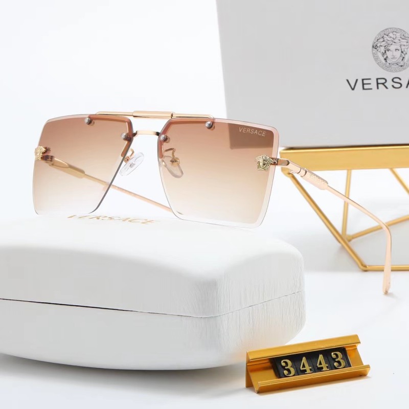VERSACE Champagne PC Multi AC Women's Outdoor Rimless Sunglasses