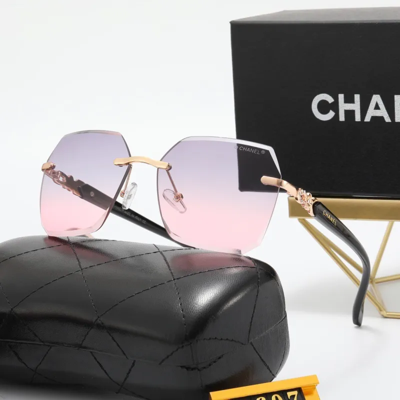 CHANEL Champagne PC Multi AC Women's Outdoor Rimless Sunglasses