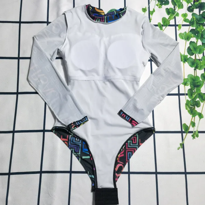 VERSACE Black Digital Print One Piece DOT Backless Spandex/Polyester Printed Sunmmer Female Adult Holiday