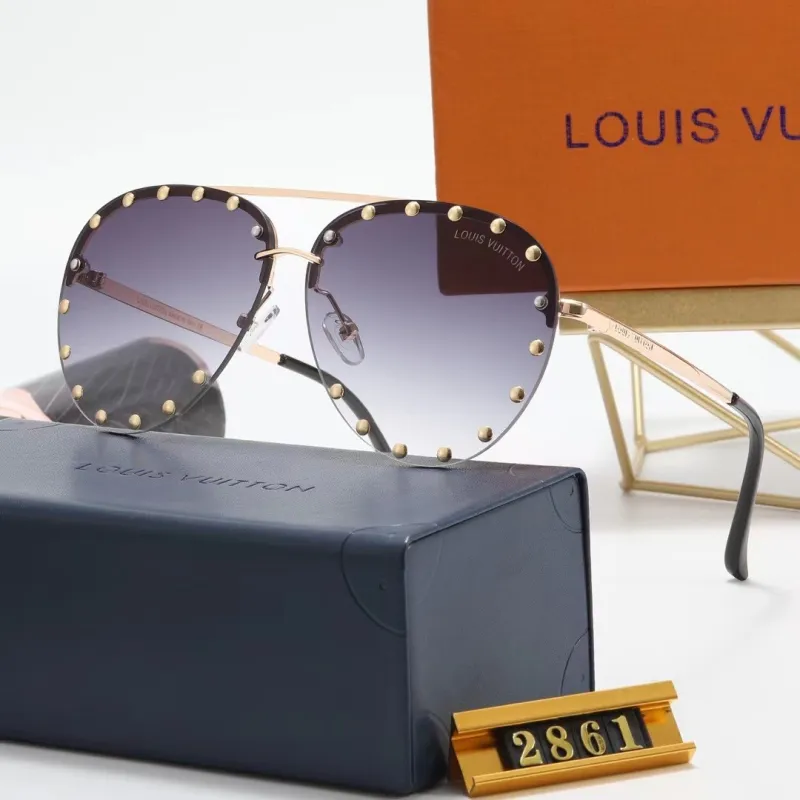 LOUIS VUITTON Champagne PC Multi AC Women's Outdoor Rimless Sunglasses