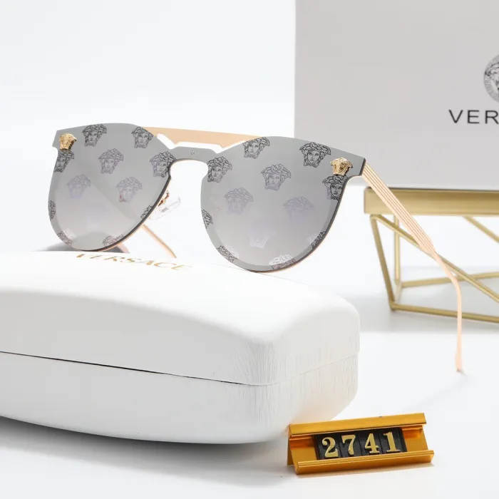 VERSACE Champagne PC Multi AC Women's Outdoor Retro Sunglasses