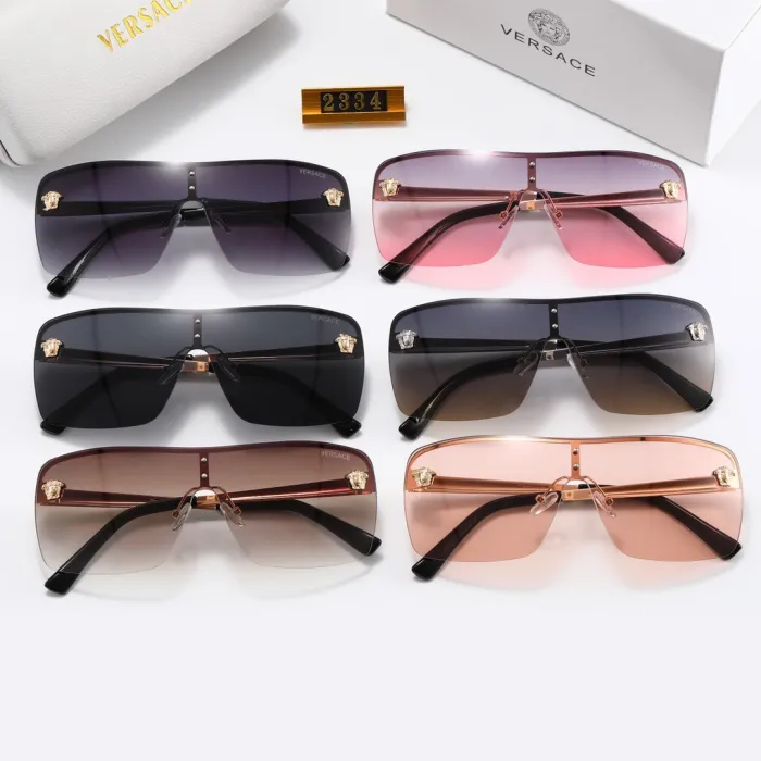 VERSACE Champagne PC Multi AC Women's Outdoor Rimless Sunglasses