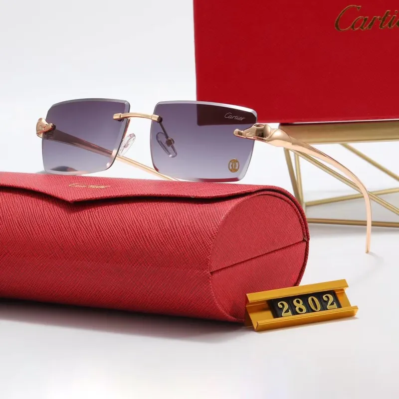 Cartier Champagne PC Multi AC Women's Outdoor Rectangle Sunglasses