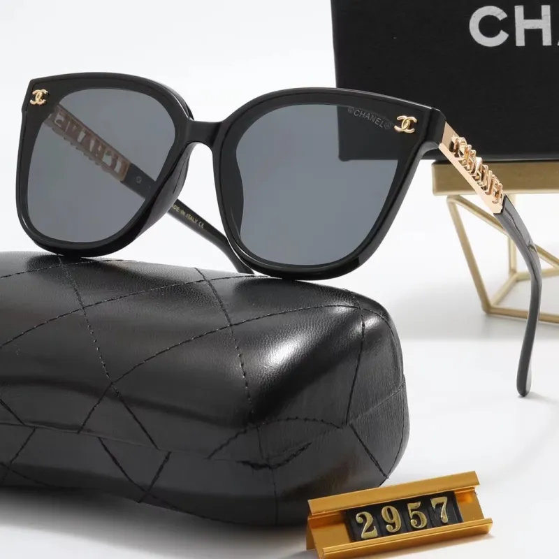 CHANEL S Black PC Multi AC Women's Outdoor Cat Eye Sunglasses