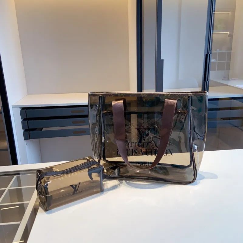 LOUIS VUITTON Brown Lady Letter Zipper Letter Genuine Leather Women's Handbags Shoulder Bags Wallet Combination Packages