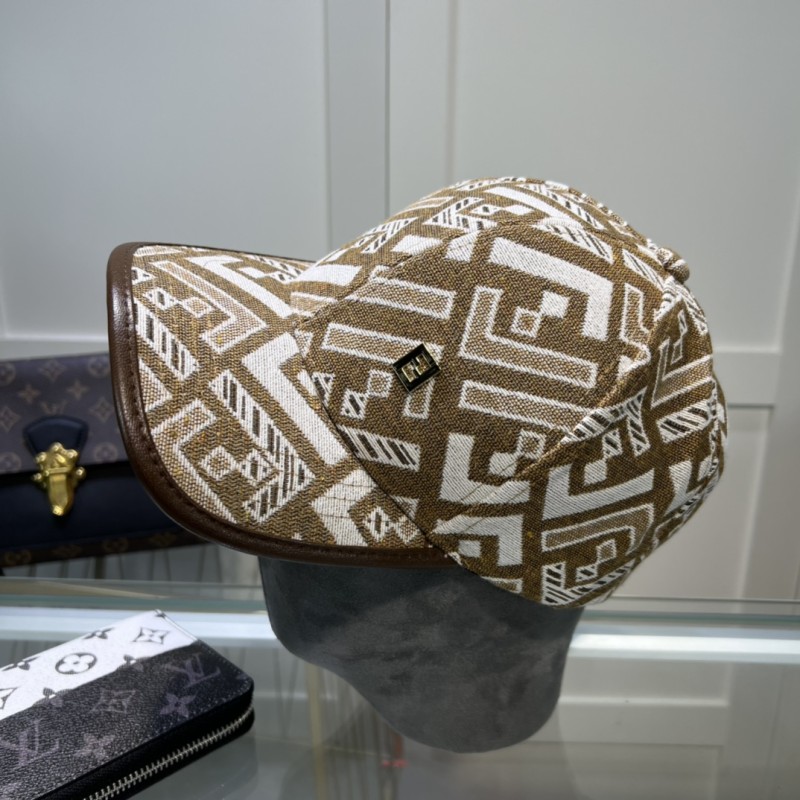 FENDI Yellow Casual Vintage Cotton Women's Adult Embossed Cap