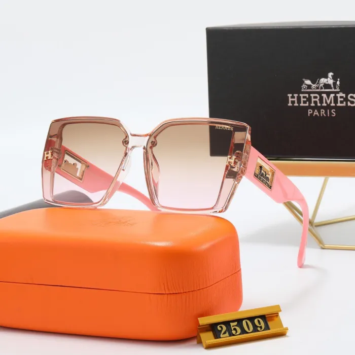 HERMES S Black PC Multi AC Women's Outdoor Oersized Sunglasses
