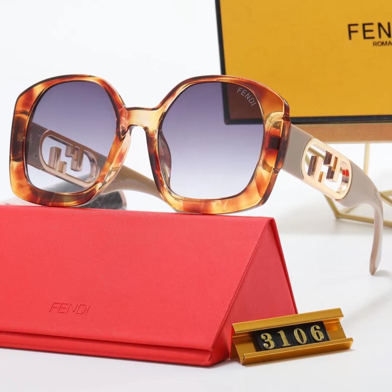 FENDI S Black PC Multi AC Women's Outdoor Retro Sunglasses