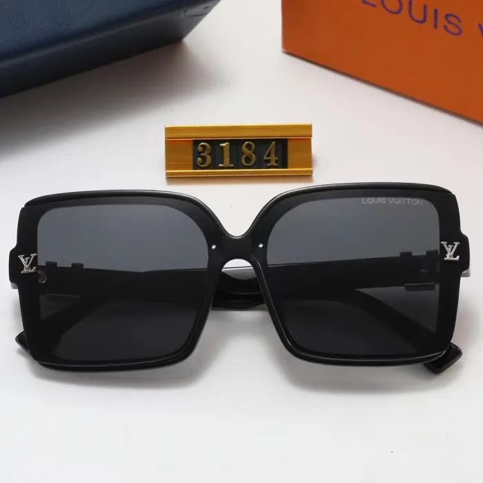 LOUIS VUITTON S Black PC Multi AC Women's Outdoor Square Sunglasses