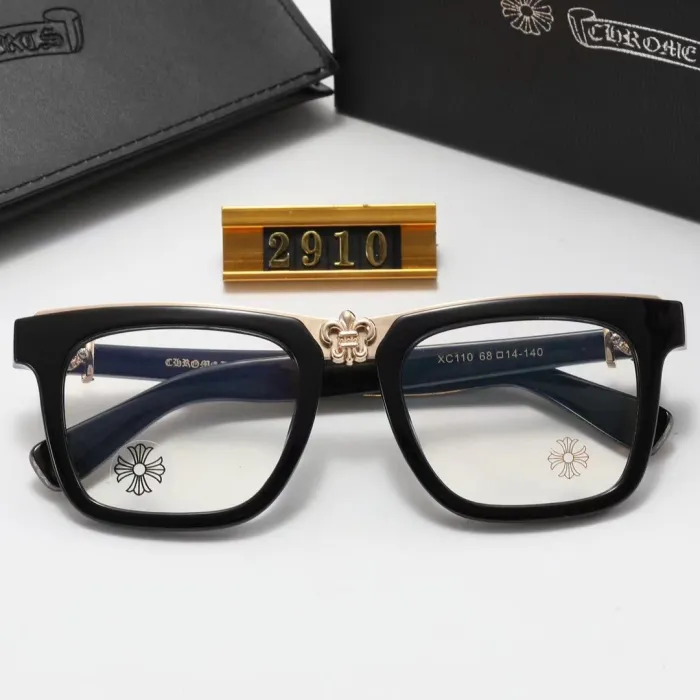 Chrome Hearts S Black PC Clear AC Women's Outdoor Square Sunglasses