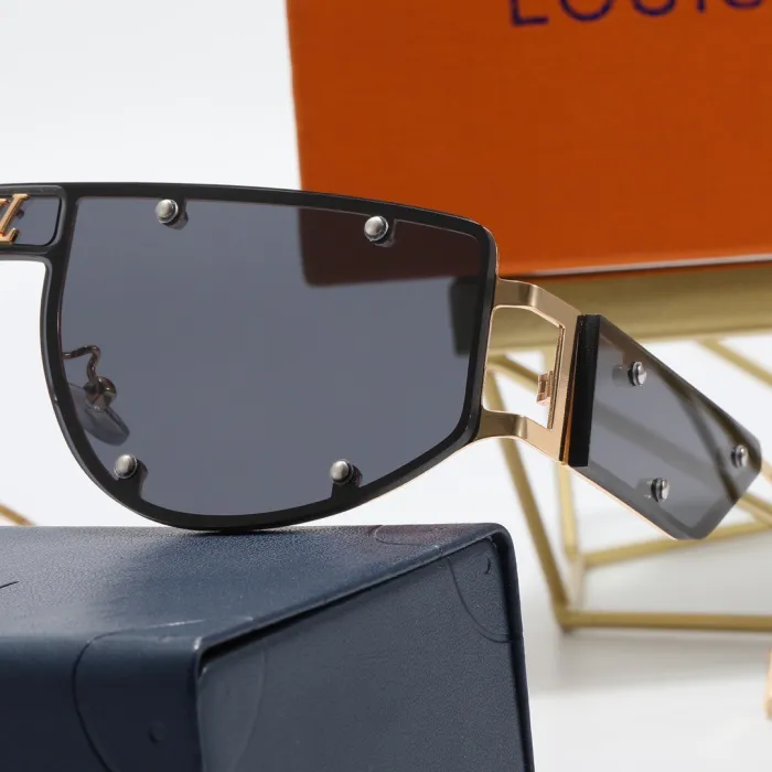 LOUIS VUITTON Champagne PC Multi AC Women's Outdoor Retro Sunglasses