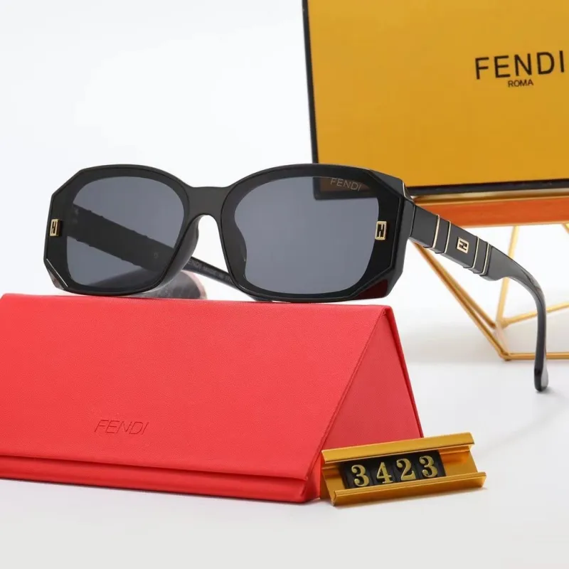 FENDI S Black PC Multi AC Women's Outdoor Rectangle Sunglasses