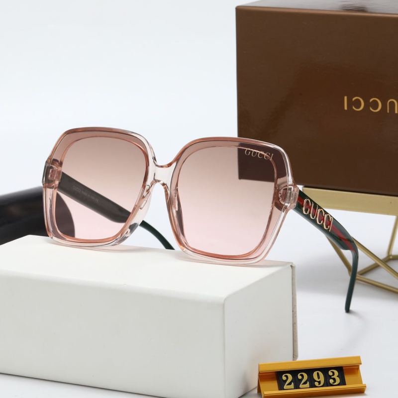 GUCCI S Black PC Multi AC Women's Outdoor Square Sunglasses