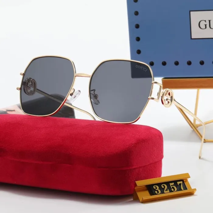 GUCCI Champagne PC Multi AC Women's Outdoor Retro Sunglasses