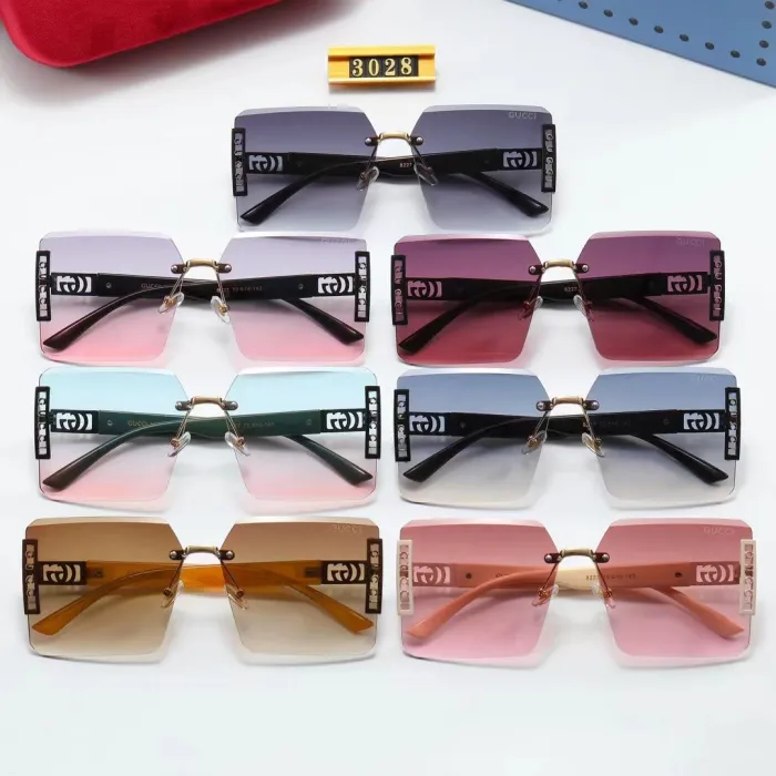 GUCCI S Black PC Multi AC Women's Outdoor Rimless Sunglasses