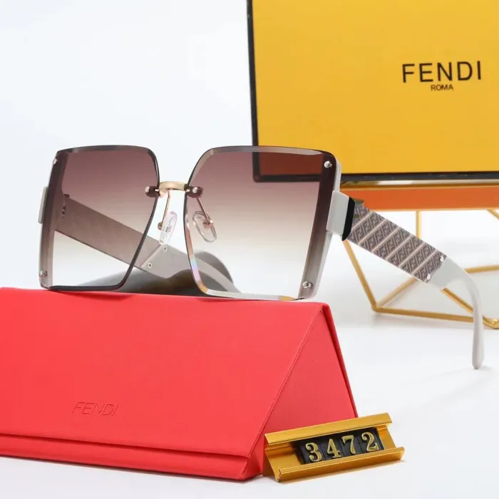 FENDI S Black PC Multi AC Women's Outdoor Rimless Sunglasses