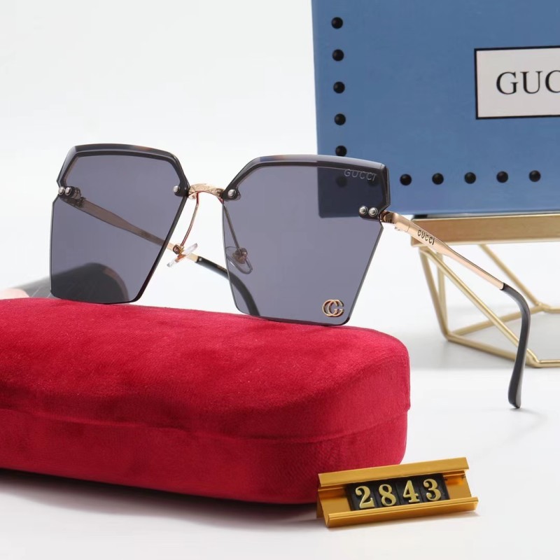 GUCCI Champagne PC Multi AC Women's Outdoor Rimless Sunglasses