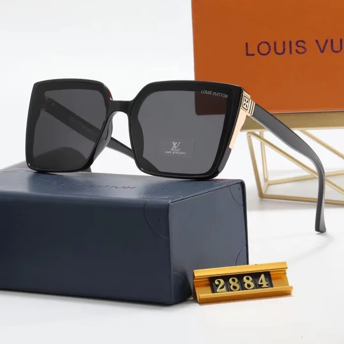 LOUIS VUITTON S Black PC Multi AC Women's Outdoor Square Sunglasses