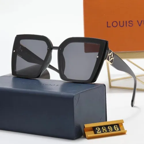 LOUIS VUITTON S Black PC Multi AC Women's Outdoor Square Sunglasses